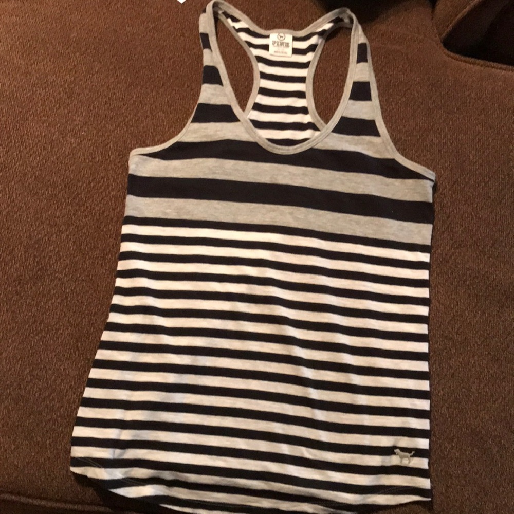 (SOLD LOCALLY)3/$15 PINK medium striped tank